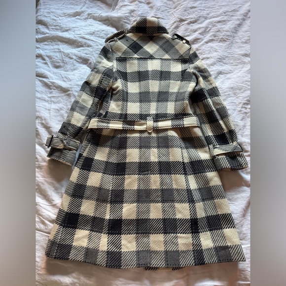 Ted Baker Women's Black & White Maddie Wool Thick Trench Coat size 2 (Small) - Picture 11 of 11